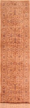 Chinese Oushak Beige Runner 6 to 9 ft Wool Carpet 23626