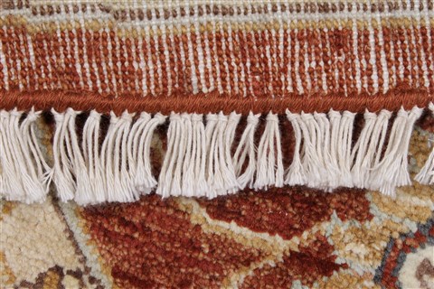 Ziegler Brown Round Hand Knotted 62 X 62  Area Rug 250-23627 Image 1