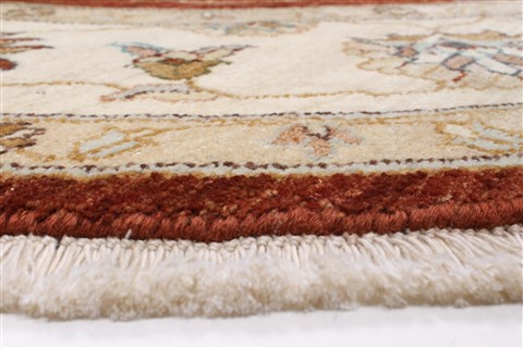 Ziegler Brown Round Hand Knotted 62 X 62  Area Rug 250-23627 Image 5