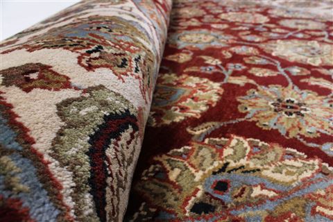 Kashan Red Round Hand Knotted 62 X 62 Area Rug 250-23629 Image 10