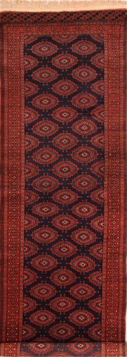 Pak-Persian Brown Runner Hand Knotted 30 X 97 Area Rug 100-23630 Image 0