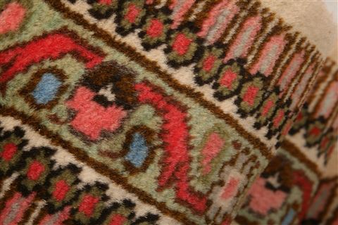 Tabriz Beige Runner Hand Knotted 26 X 93  Area Rug 253-23634 Image 1