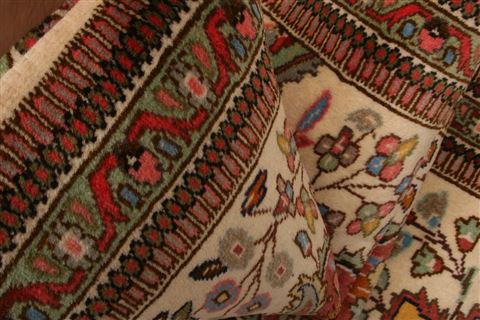 Tabriz Beige Runner Hand Knotted 26 X 93  Area Rug 253-23634 Image 2