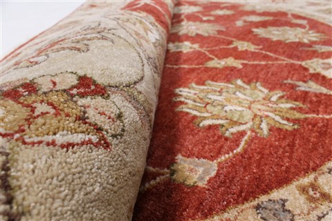 Ziegler Brown Round Hand Knotted 511 X 60  Area Rug 250-23637 Image 8