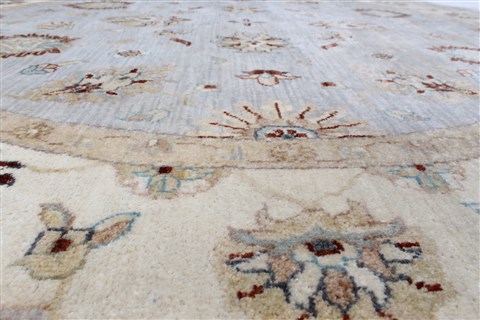 Chobi Grey Round Hand Knotted 511 X 511 Area Rug 250-23650 Image 1