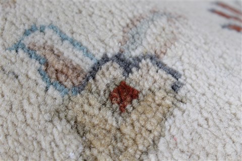 Chobi Grey Round Hand Knotted 511 X 511 Area Rug 250-23650 Image 6