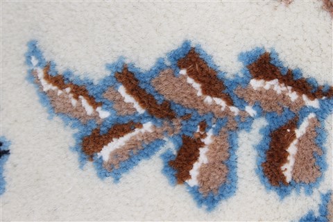 Nain White Round Hand Knotted 60 X 60  Area Rug 250-23654 Image 5