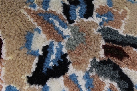 Nain White Round Hand Knotted 60 X 60  Area Rug 250-23654 Image 7