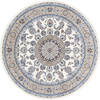 Nain White Round Hand Knotted 60 X 60  Area Rug 250-23654 Thumb 0