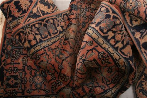 Sarouk Orange Runner Hand Knotted 26 X 1010 Area Rug 100-23665 Image 2