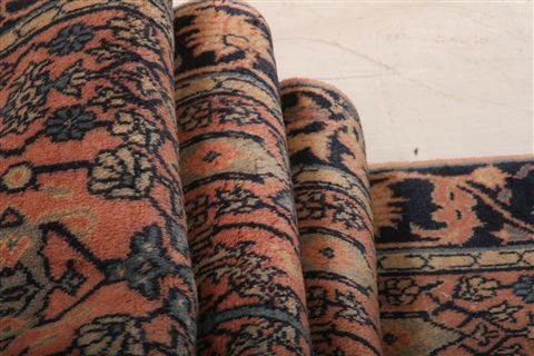 Sarouk Orange Runner Hand Knotted 26 X 1010 Area Rug 100-23665 Image 4