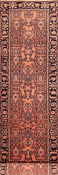 Sarouk Orange Runner Hand Knotted 2'6" X 10'10"  Area Rug 100-23665