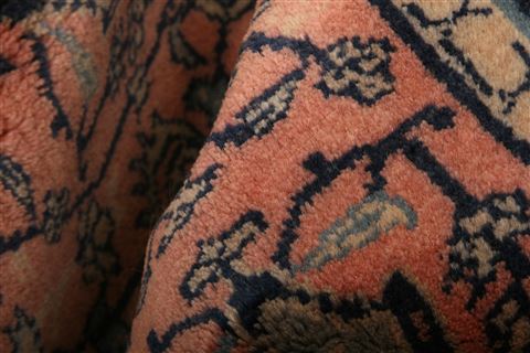 Kashan Orange Runner Hand Knotted 27 X 1011  Area Rug 253-23668 Image 2