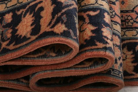 Kashan Orange Runner Hand Knotted 27 X 1011  Area Rug 253-23668 Image 4