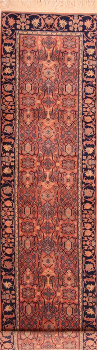 Kashan Orange Runner Hand Knotted 27 X 1011  Area Rug 253-23668 Image 0