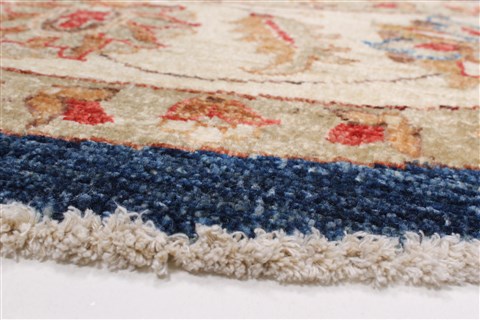 Chobi Blue Round Hand Knotted 64 X 65 Area Rug 250-23677 Image 4