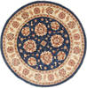 Chobi Blue Round Hand Knotted 64 X 65 Area Rug 250-23677 Thumb 0