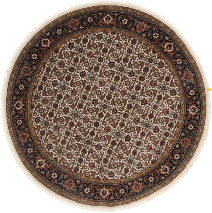 Herati Beige Round Hand Knotted 60 X 60  Area Rug 250-23678 Image 0