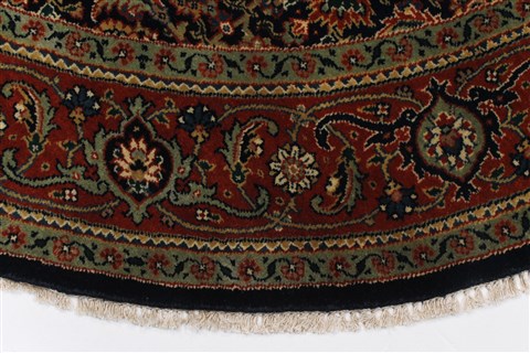 Herati Blue Round Hand Knotted 60 X 60 Area Rug 250-23681 Image 2
