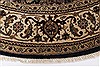 Herati Black Round Hand Knotted 60 X 60 Area Rug 250-23683 Thumb 2