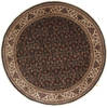 Herati Black Round Hand Knotted 60 X 60 Area Rug 250-23683 Thumb 0