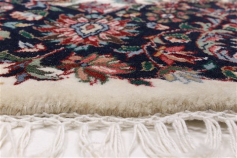 Tabriz White Round Hand Knotted 61 X 61 Area Rug 250-23686 Image 7