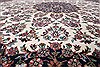 Tabriz White Round Hand Knotted 61 X 61  Area Rug 250-23686 Thumb 3