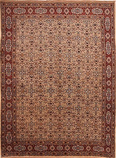 Birjand Beige Hand Knotted 10'0" X 13'4"  Area Rug 100-23687