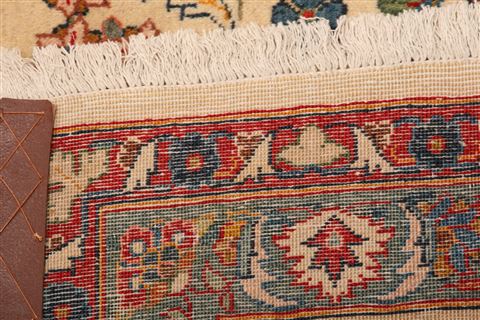 Kashan Beige Hand Knotted 99 X 135 Area Rug 100-23690 Image 8