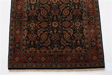 Herati Blue Runner Hand Knotted 25 X 99 Area Rug 250-23693 Image 4