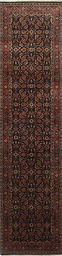 Indian Herati Blue Runner 10 to 12 ft Wool Carpet 23693
