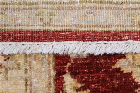 Pishavar Beige Runner Hand Knotted 26 X 910  Area Rug 250-23696 Image 11