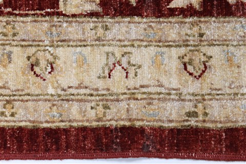 Pishavar Beige Runner Hand Knotted 26 X 910  Area Rug 250-23696 Image 2