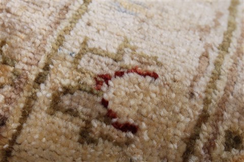 Pishavar Beige Runner Hand Knotted 26 X 910  Area Rug 250-23696 Image 6