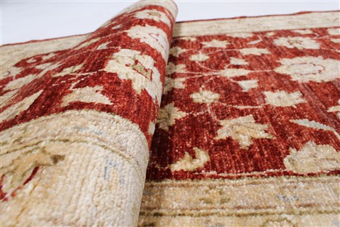 Pishavar Beige Runner Hand Knotted 26 X 910  Area Rug 250-23696 Image 9