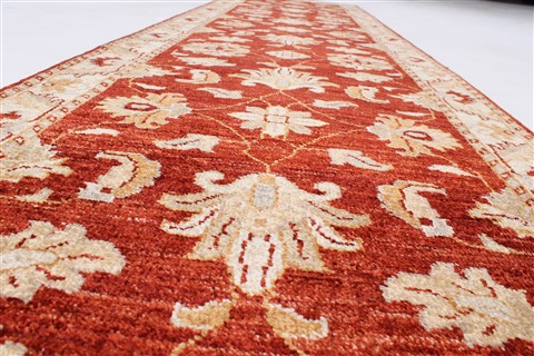 Pishavar Red Runner Hand Knotted 25 X 94 Area Rug 250-23698 Image 1