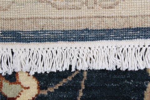 Ziegler Blue Runner Hand Knotted 26 X 911  Area Rug 250-23704 Image 11
