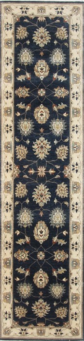 Ziegler Blue Runner Hand Knotted 26 X 911  Area Rug 250-23704 Image 0