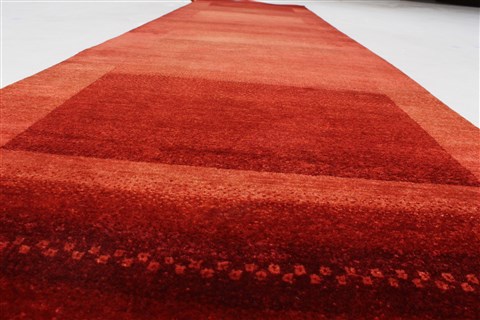 Gabbeh Red Runner Hand Knotted 27 X 102 Area Rug 250-23707 Image 1