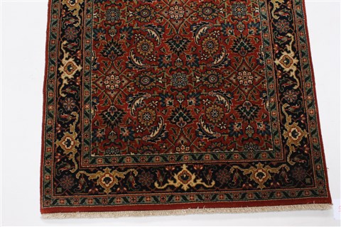 Herati Brown Runner Hand Knotted 26 X 98 Area Rug 250-23708 Image 4