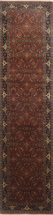 Herati Brown Runner Hand Knotted 26 X 98 Area Rug 250-23708 Image 0