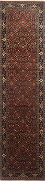 Herati Brown Runner Hand Knotted 2'6" X 9'8"  Area Rug 250-23708
