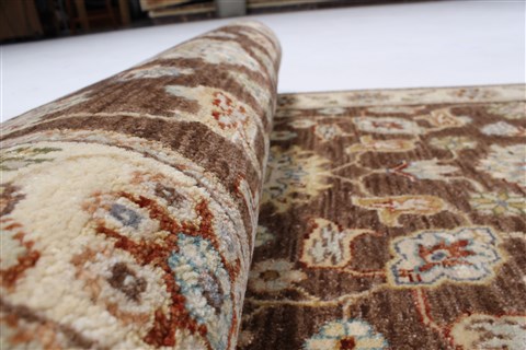 Ziegler Brown Runner Hand Knotted 26 X 104 Area Rug 250-23710 Image 10