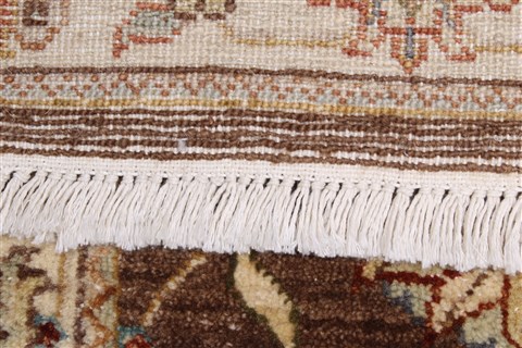 Ziegler Brown Runner Hand Knotted 26 X 104 Area Rug 250-23710 Image 1