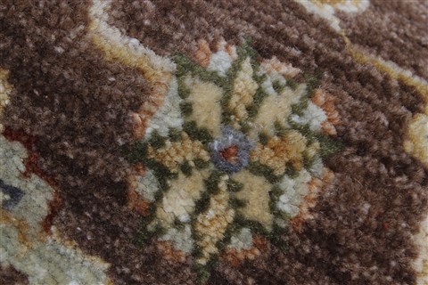 Ziegler Brown Runner Hand Knotted 26 X 104 Area Rug 250-23710 Image 7