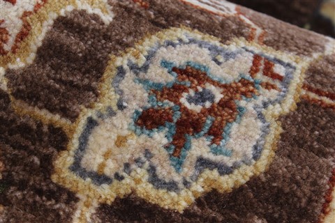 Ziegler Brown Runner Hand Knotted 26 X 104 Area Rug 250-23710 Image 8