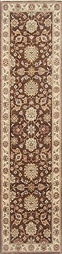 Ziegler Brown Runner Hand Knotted 2'6" X 10'4"  Area Rug 250-23710