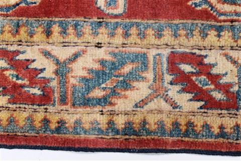 Kazak Red Runner Hand Knotted 28 X 104 Area Rug 250-23714 Image 3