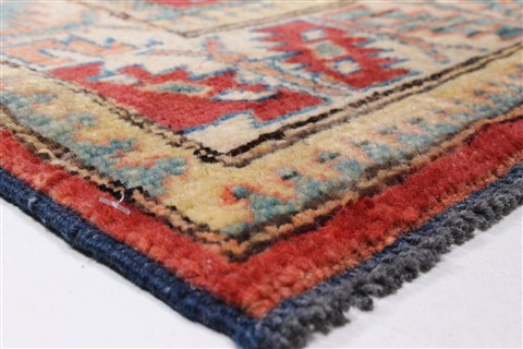 Kazak Red Runner Hand Knotted 28 X 104 Area Rug 250-23714 Image 6