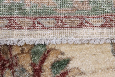 Chobi Beige Runner Hand Knotted 210 X 102 Area Rug 250-23716 Image 1